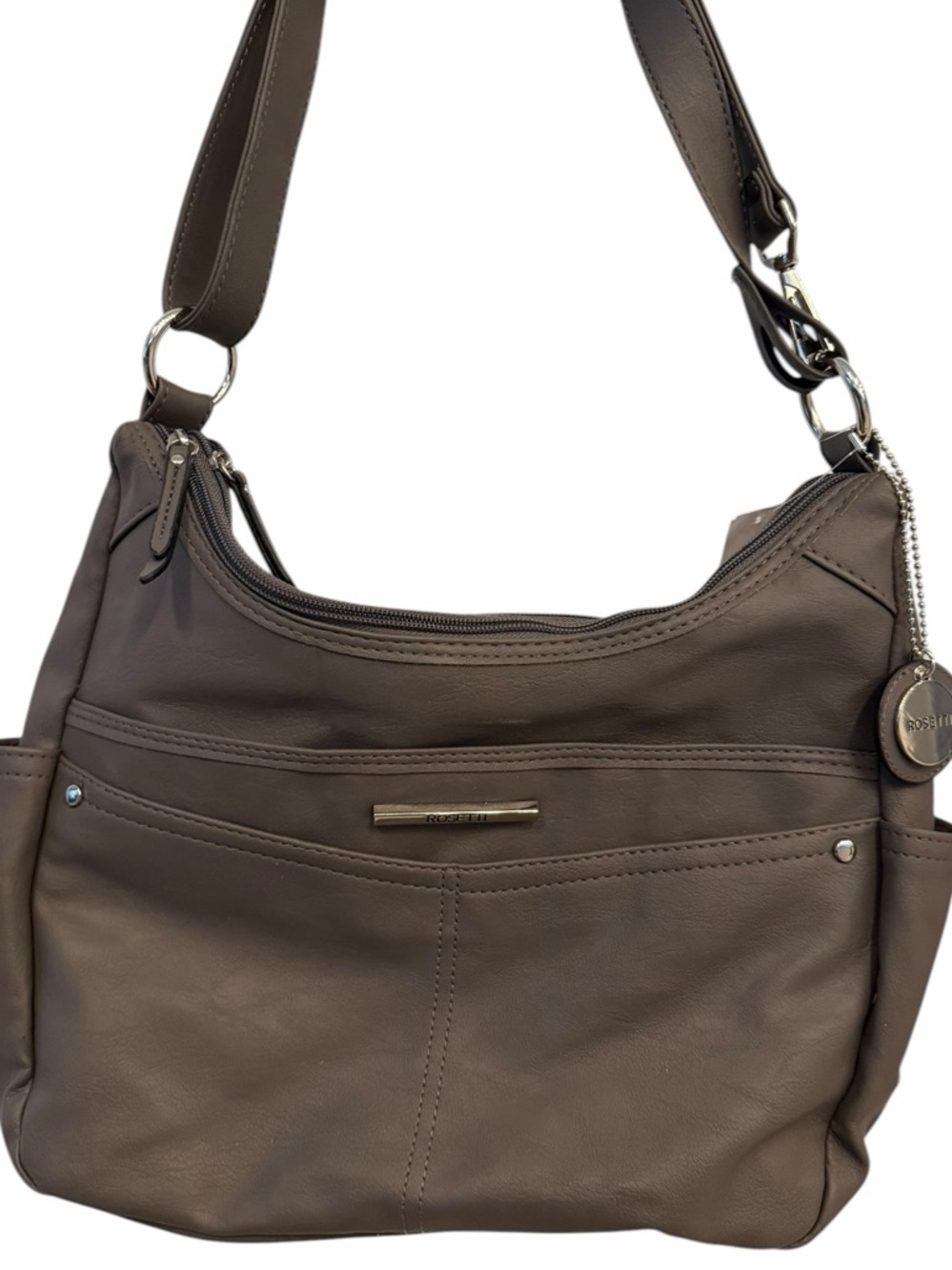 ROSETTI TOTE BAG PURSE Smoke Grey Lots of Pockets